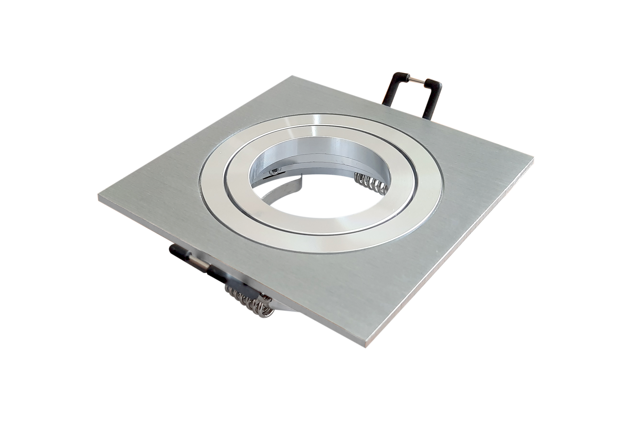 MR16 Square Drawing silvery, Cutting size 80x2.1 (mm) , Dimensions 92x92x28 (mm)