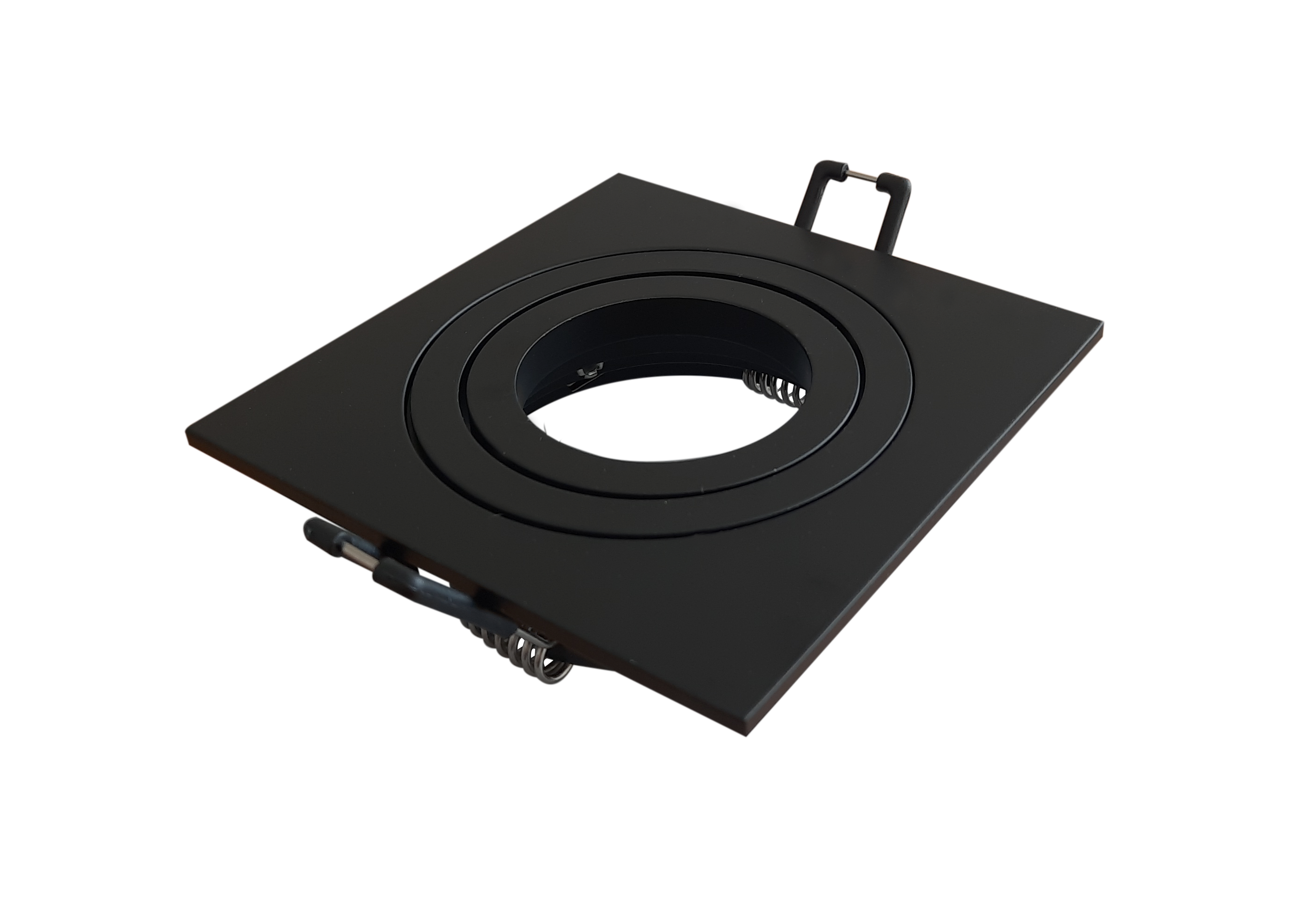 MR16 Square Matt black, Cutting size 80x2.1 (mm) , Dimensions 92x92x28 (mm)