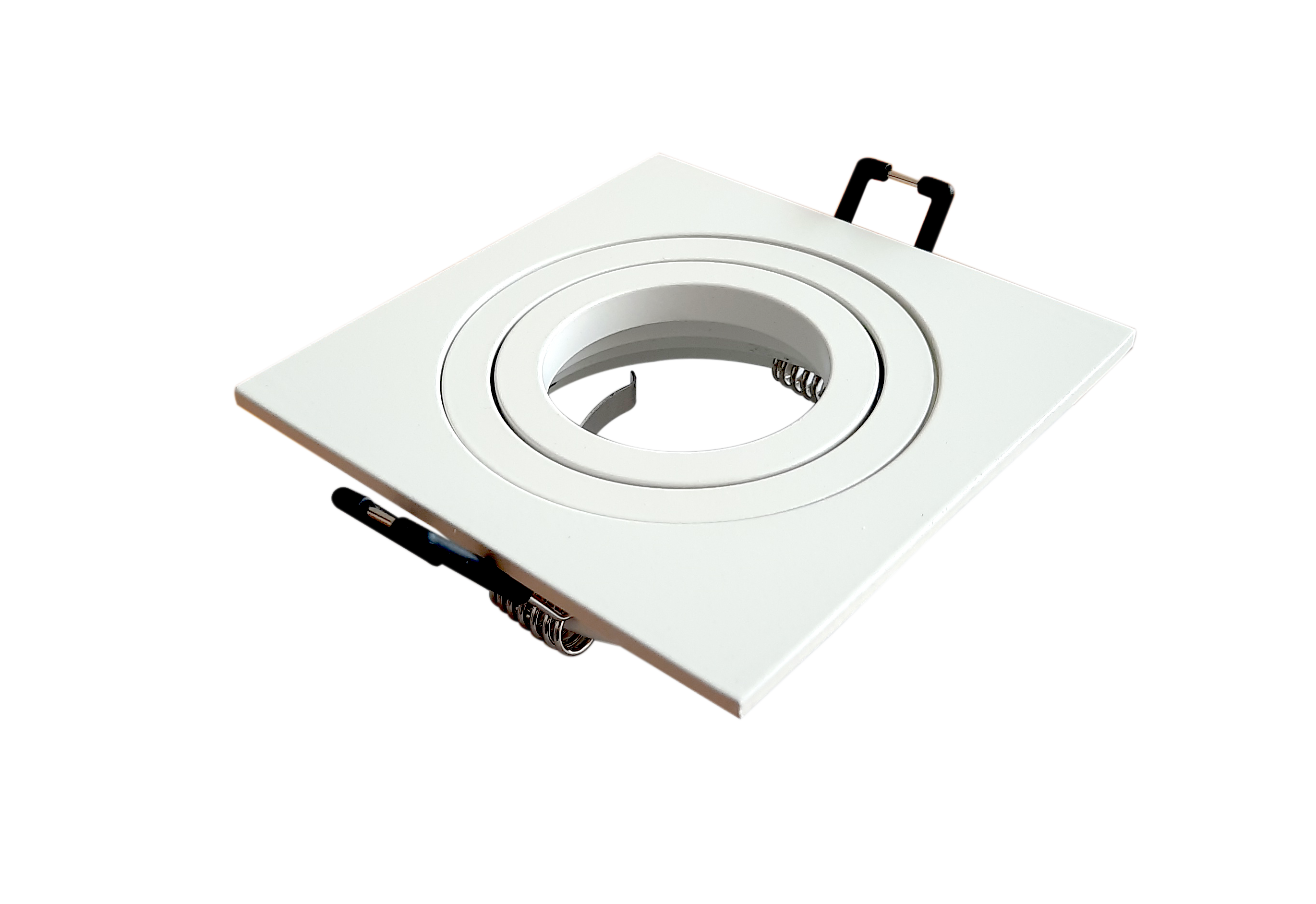 MR16 Square Matt white, Cutting size 80x2.1 (mm) , Dimensions 92x92x28 (mm)